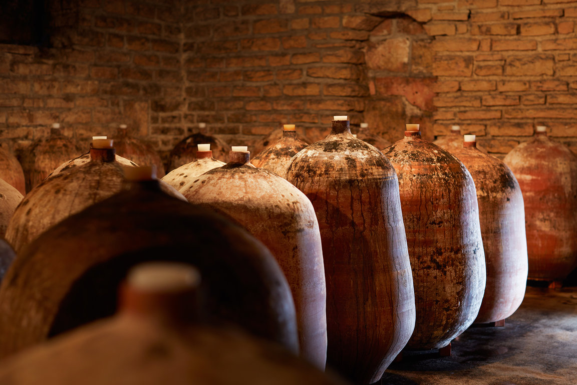 L'élevage du vin en jarres en terre cuite au Domaine Michel Magnien